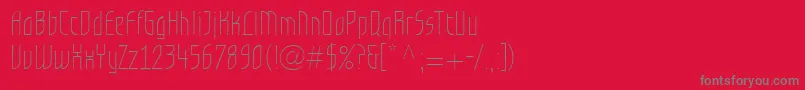 GrafiloneLlLight Font – Gray Fonts on Red Background