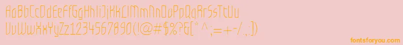 GrafiloneLlLight-Schriftart – Orangefarbene Schriften auf rosa Hintergrund