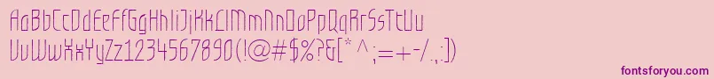 GrafiloneLlLight Font – Purple Fonts on Pink Background