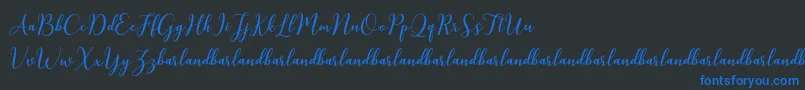 KissitaScriptDemo Font – Blue Fonts on Black Background
