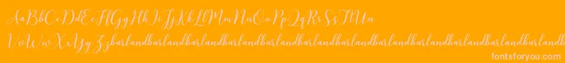 KissitaScriptDemo Font – Pink Fonts on Orange Background