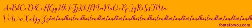 KissitaScriptDemo Font – Purple Fonts on Orange Background