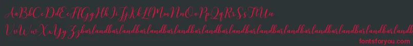 KissitaScriptDemo Font – Red Fonts on Black Background