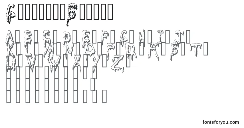 Fuente GrossoutShadow - alfabeto, números, caracteres especiales