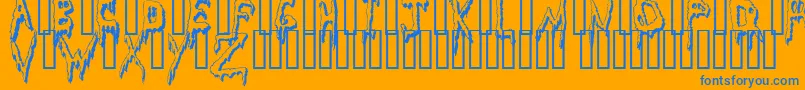 Шрифт GrossoutShadow – синие шрифты на оранжевом фоне