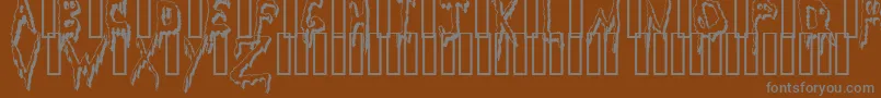 GrossoutShadow Font – Gray Fonts on Brown Background