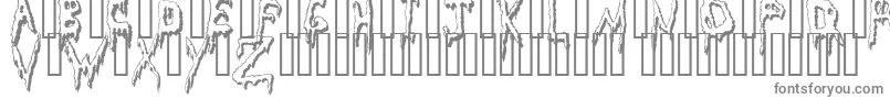 Fonte GrossoutShadow – fontes cinzas em um fundo branco