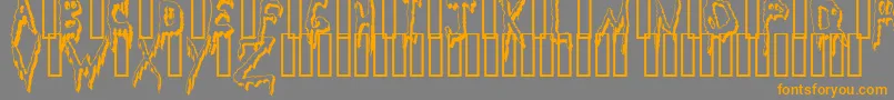 GrossoutShadow-fontti – oranssit fontit harmaalla taustalla