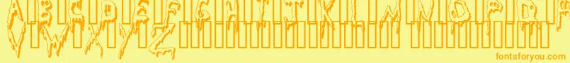 fuente GrossoutShadow – Fuentes Naranjas Sobre Fondo Amarillo