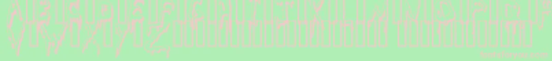 GrossoutShadow Font – Pink Fonts on Green Background