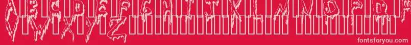GrossoutShadow Font – Pink Fonts on Red Background