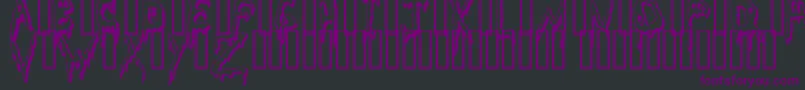 GrossoutShadow-Schriftart – Violette Schriften auf schwarzem Hintergrund