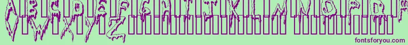 GrossoutShadow Font – Purple Fonts on Green Background