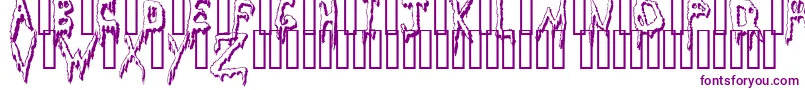 Czcionka GrossoutShadow – fioletowe czcionki