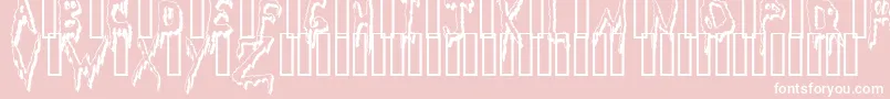 Fonte GrossoutShadow – fontes brancas em um fundo rosa