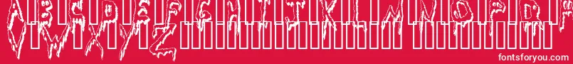 Więcej informacji o czcionce GrossoutShadow Czcionka GrossoutShadow – białe czcionki na czerwonym tle