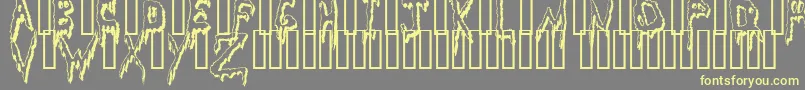 Fonte GrossoutShadow – fontes amarelas em um fundo cinza