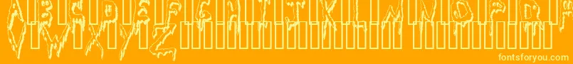 Шрифт GrossoutShadow – жёлтые шрифты на оранжевом фоне