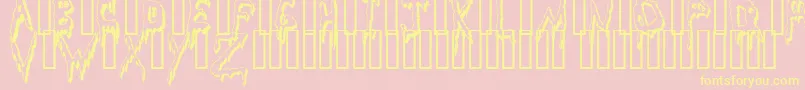 GrossoutShadow Font – Yellow Fonts on Pink Background