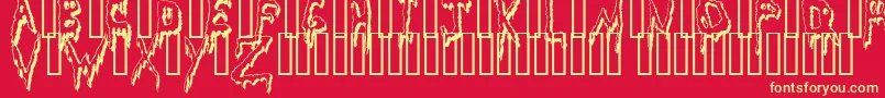 GrossoutShadow Font – Yellow Fonts on Red Background