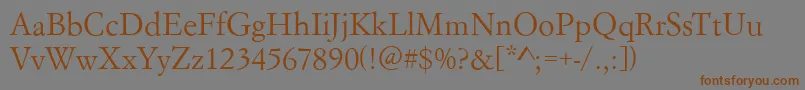 ItalianGarfeld Font – Brown Fonts on Gray Background