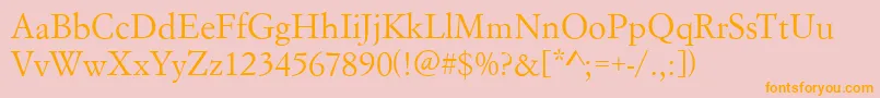 Police ItalianGarfeld – polices orange sur fond rose