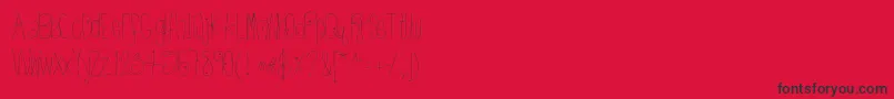 Htkissme Font – Black Fonts on Red Background
