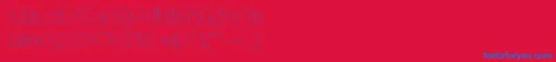 Htkissme Font – Blue Fonts on Red Background