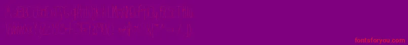 Htkissme-Schriftart – Rote Schriften auf violettem Hintergrund
