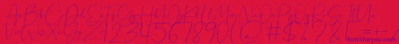 Beholder Font – Purple Fonts on Red Background