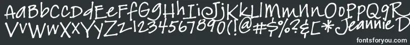 Jeansfont Font – White Fonts on Black Background