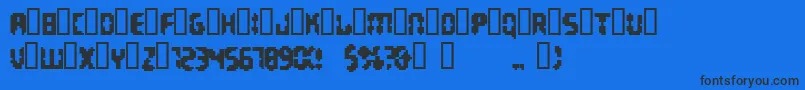 InvadersPartTwo Font – Black Fonts on Blue Background