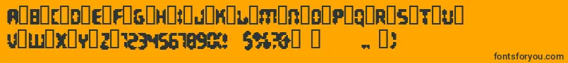 InvadersPartTwo Font – Black Fonts on Orange Background