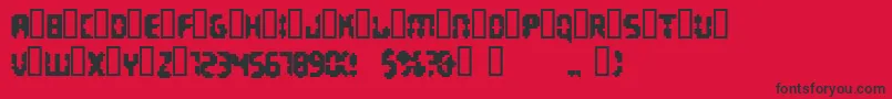 InvadersPartTwo Font – Black Fonts on Red Background