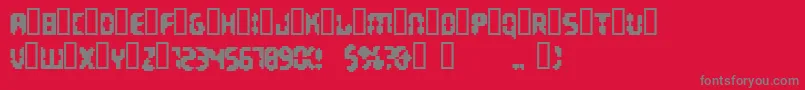 InvadersPartTwo Font – Gray Fonts on Red Background