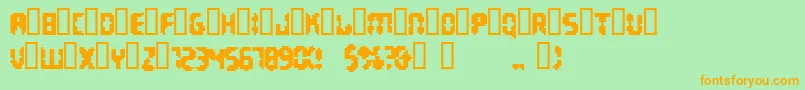 InvadersPartTwo Font – Orange Fonts on Green Background