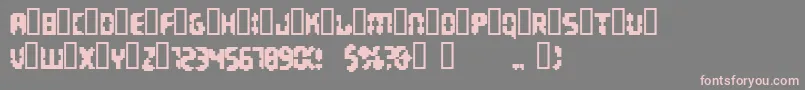 InvadersPartTwo Font – Pink Fonts on Gray Background
