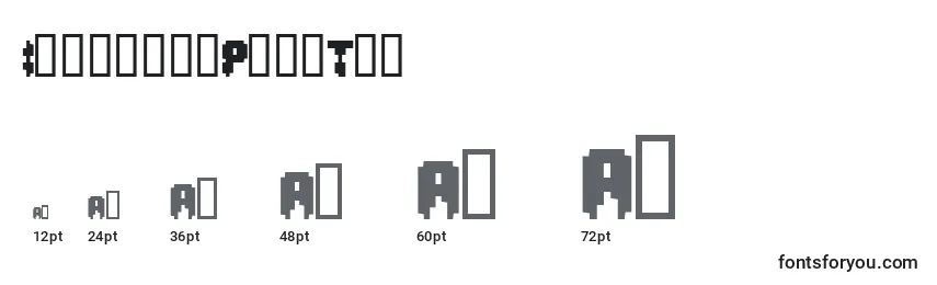 InvadersPartTwo Font Sizes