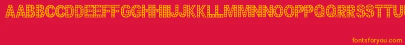 CheerfulParty Font – Orange Fonts on Red Background