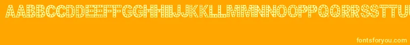 CheerfulParty Font – Yellow Fonts on Orange Background