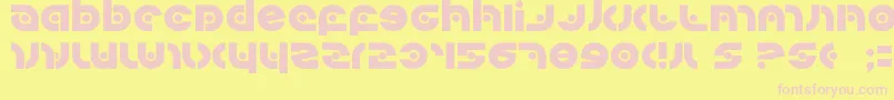 Kovacs ffy Font – Pink Fonts on Yellow Background