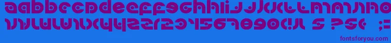 Kovacs ffy Font – Purple Fonts on Blue Background