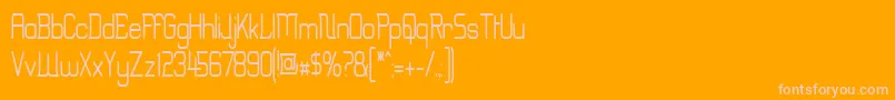 Шрифт ErinalNarrow – розовые шрифты на оранжевом фоне