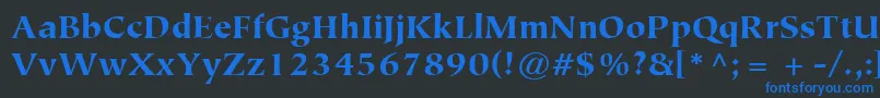 ItcTiepoloLtBlack Font – Blue Fonts on Black Background