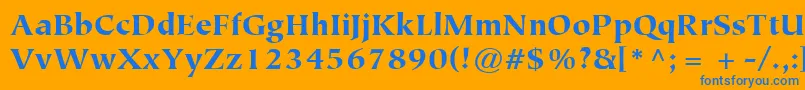 ItcTiepoloLtBlack Font – Blue Fonts on Orange Background