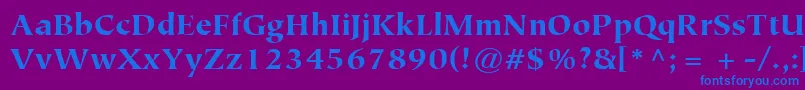 ItcTiepoloLtBlack Font – Blue Fonts on Purple Background