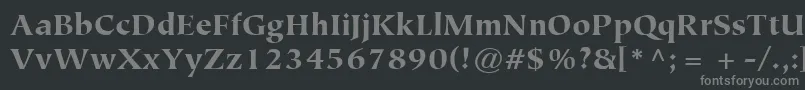 ItcTiepoloLtBlack-fontti – harmaat kirjasimet mustalla taustalla