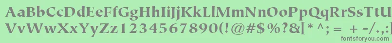 フォントItcTiepoloLtBlack – 緑の背景に灰色の文字