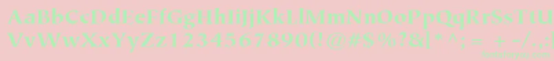 ItcTiepoloLtBlack Font – Green Fonts on Pink Background