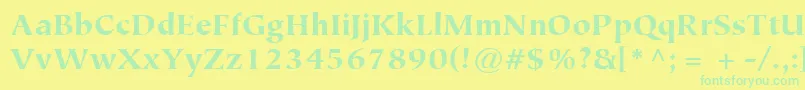 ItcTiepoloLtBlack Font – Green Fonts on Yellow Background